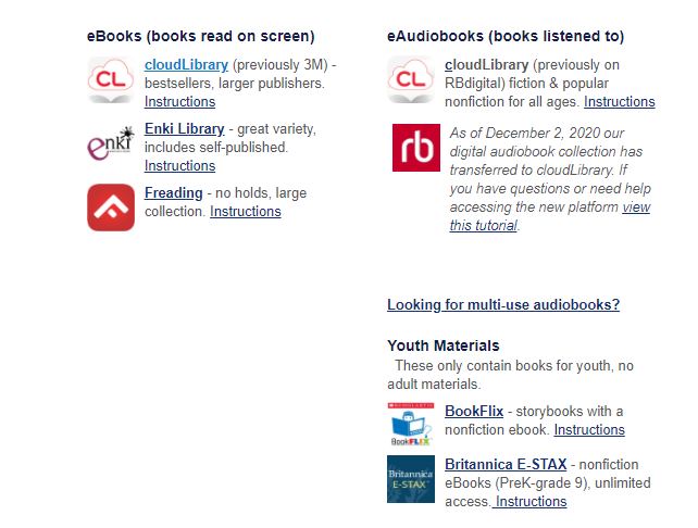 Online Sites to Get e-Books, Audiobooks, and More